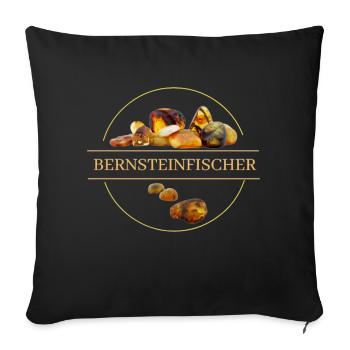 Bernsteinfischer - Sofakissen mit Füllung 45 x 45 cm - Schwarz - Vorne