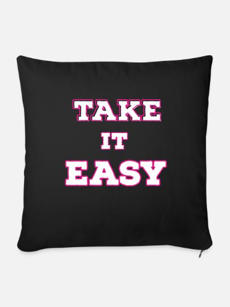 Take it easy - Sofakissen mit Füllung 45 x 45 cm - Schwarz