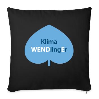 KlimaWENDlingEr - Sofakissen mit Füllung 45 x 45 cm - Schwarz - Vorne