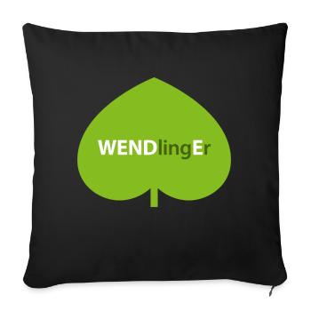 WENDlingEr - Sofakissen mit Füllung 45 x 45 cm - Schwarz - Vorne