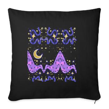 Funky Night Sky - Sofa pillow with filling 45cm x 45cm - black - Front