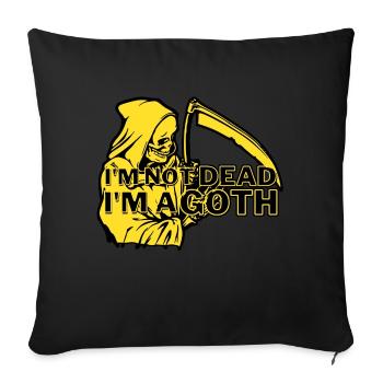 Dead Gothic Yellow - Sofakissen mit Füllung 45 x 45 cm - Schwarz - Vorne