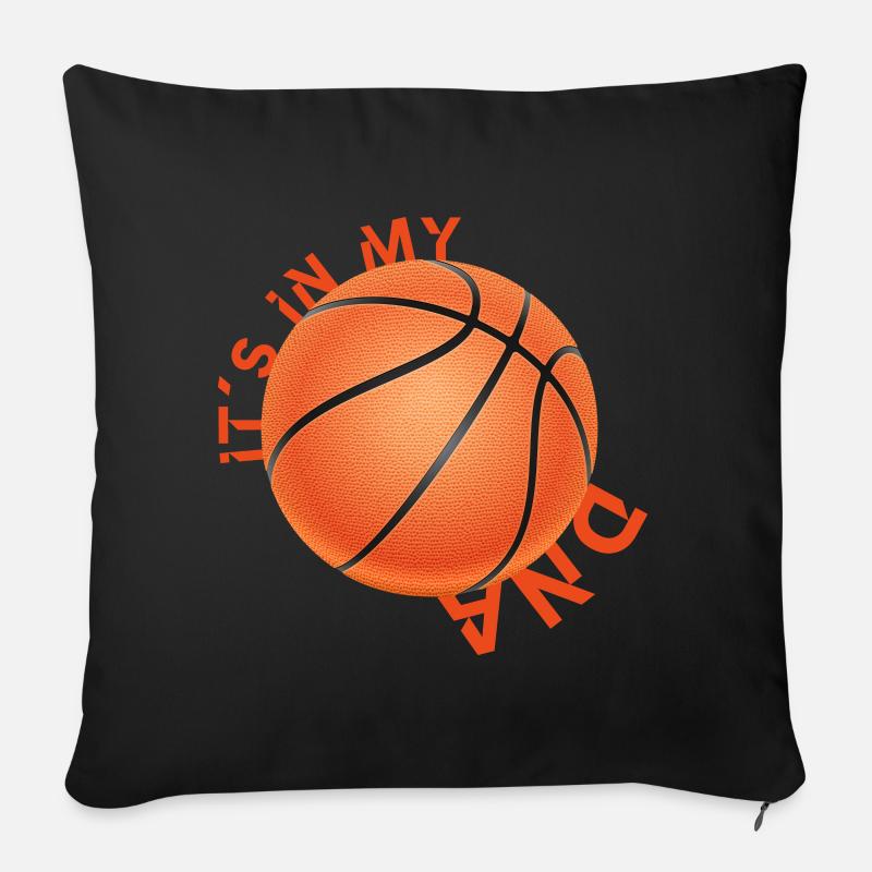 Sjov basketball siger - Sofapude med fyld 45 x 45 cm - sort
