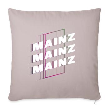 Mayence Allemagne City Font Skyline Accueil - Coussin et housse de 45 x 45 cm - taupe clair - Devant