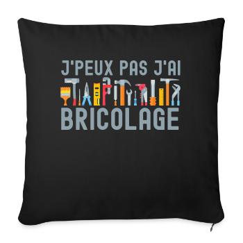 bricolage bricoler - Coussin et housse de 45 x 45 cm - noir - Devant