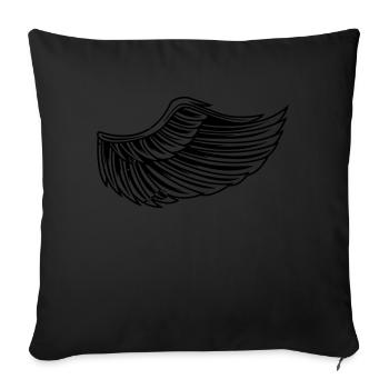 Wing - Sofa pillow with filling 45cm x 45cm - black - Front
