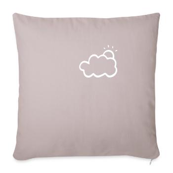 Lever de soleil derrière les nuages, la pluie est suivie du soleil - Coussin et housse de 45 x 45 cm - taupe clair - Devant
