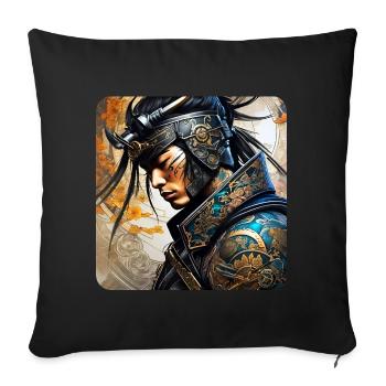 Proud Samurai with Tattoo Japan Asia Ninja Kendo - Sofa pillow with filling 45cm x 45cm - black - Front
