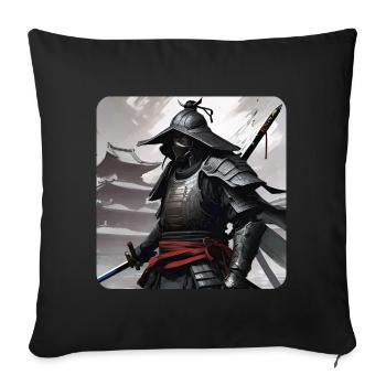 Fier Guerrier Samouraï Japon Asie Kendo Ninja - Coussin et housse de 45 x 45 cm - noir - Devant