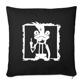 PUNKERFROSCH design blanc - Coussin et housse de 45 x 45 cm - noir - Devant