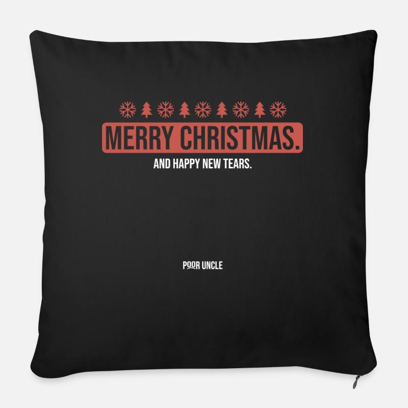 HappyNewTearsRed - Sofakissen mit Füllung 45 x 45 cm - Schwarz