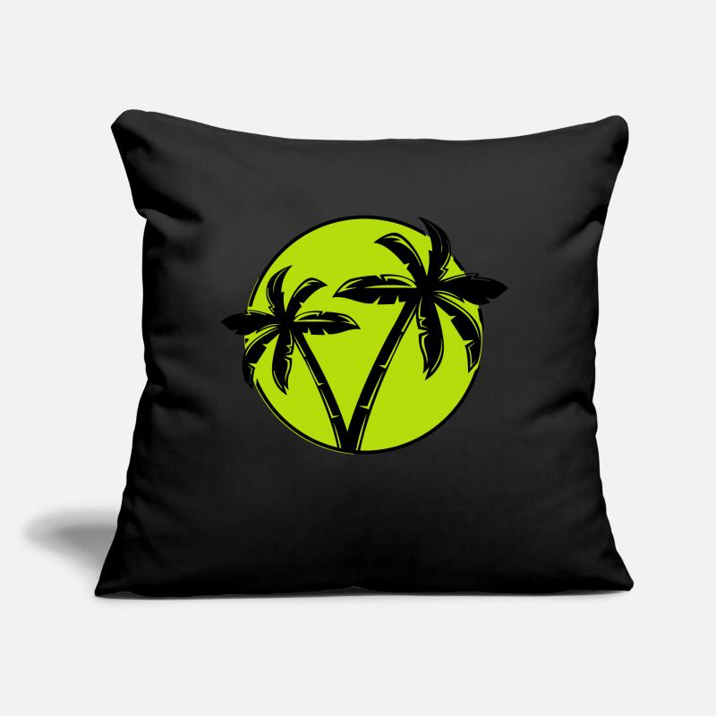 Palm Tree Silhouette Circle 1 Sofa pillow with filling 45cm x 45cm
