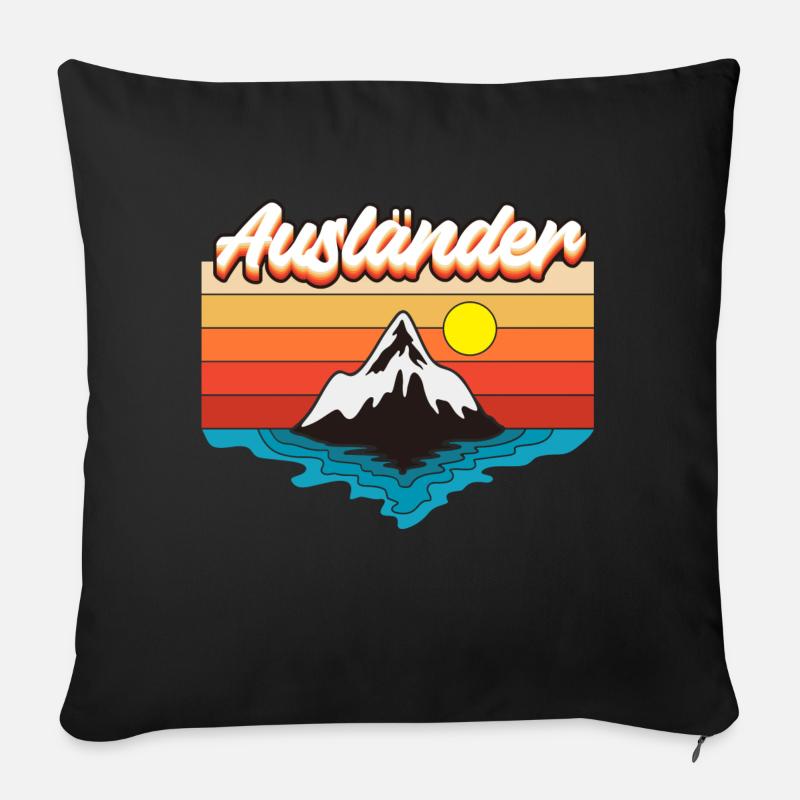 Sunset Ausländer - Sofakissen mit Füllung 45 x 45 cm - Schwarz
