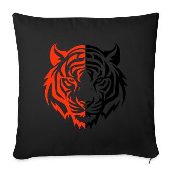 Tiger Head - Sofa pillow with filling 45cm x 45cm - black - Front