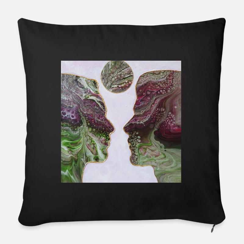 Zusammen - Sofakissen mit Füllung 45 x 45 cm - Schwarz