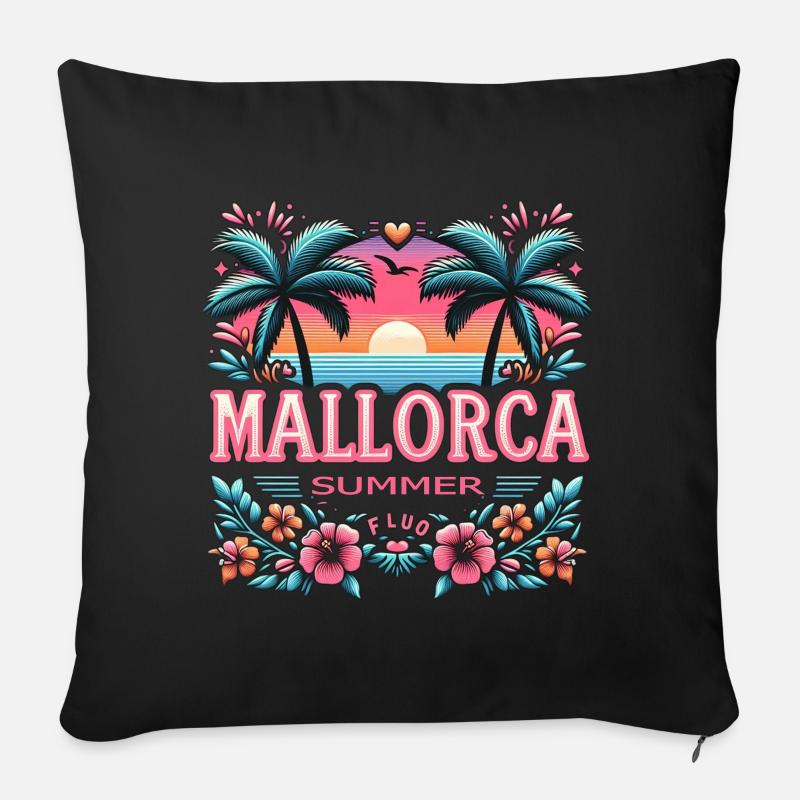 Majorque - Coussin et housse de 45 x 45 cm - noir