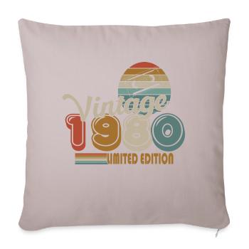 1980 - Sofa pillow with filling 45cm x 45cm - light taupe - Front