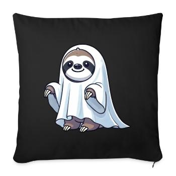 Cute Halloween Sloth Ghost Cartoon Ghost - Sofa pillow with filling 45cm x 45cm - black - Front
