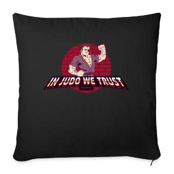 Dans le judo, nous faisons confiance - Coussin et housse de 45 x 45 cm - noir - Devant