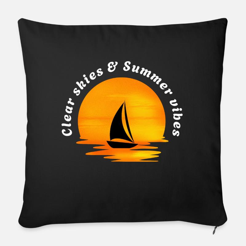 Klarer Himmel & Sommerstimmung - Sofakissen mit Füllung 45 x 45 cm - Schwarz