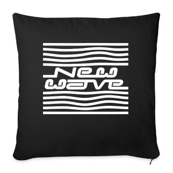 New Wave - Sofa pillow with filling 45cm x 45cm - black - Front