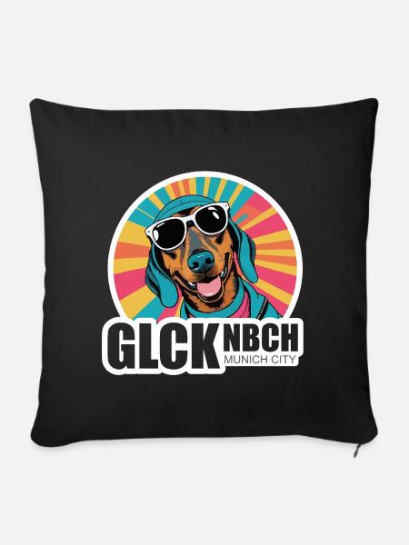 Glockenbachviertel? Anytime! - Sofakissen mit Füllung 45 x 45 cm - Schwarz