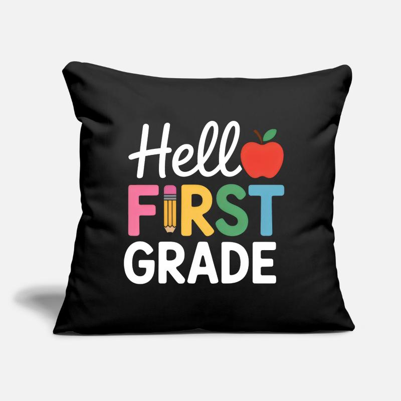 Hello First Grade Back To School Sofakissen mit Füllung 45 x 45 cm