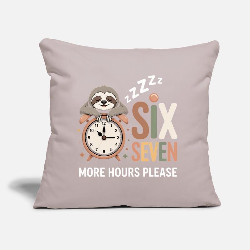 Sleeping Sloth: More Hours Please Sofa pillow with filling 45cm x 45cm
