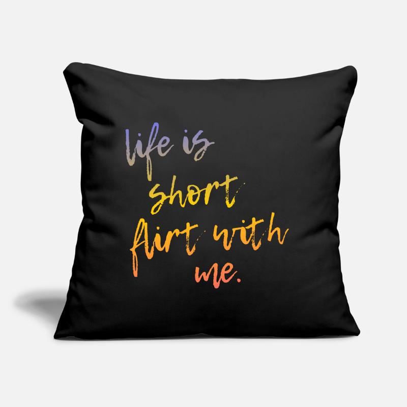 La vie est courte Draguette avec moi - Tour Gradient Script Coussin et housse de 45 x 45 cm