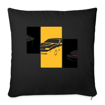 transam1 - Coussin et housse de 45 x 45 cm - noir - Devant