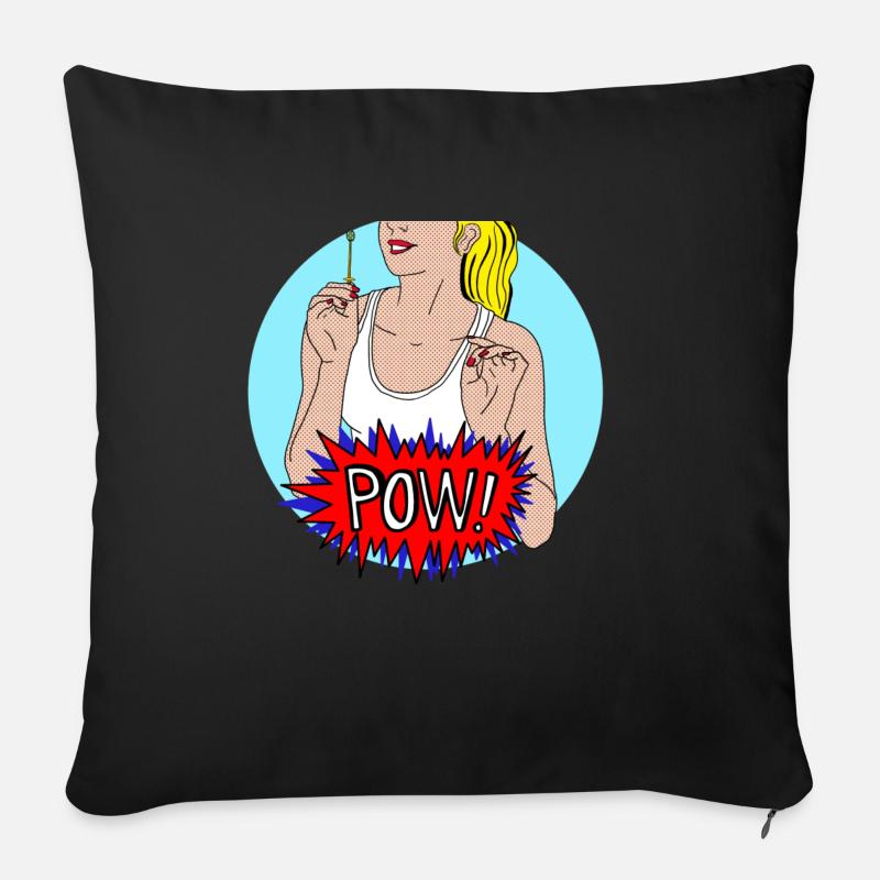 Pow! - Sofakissen mit Füllung 45 x 45 cm - Schwarz