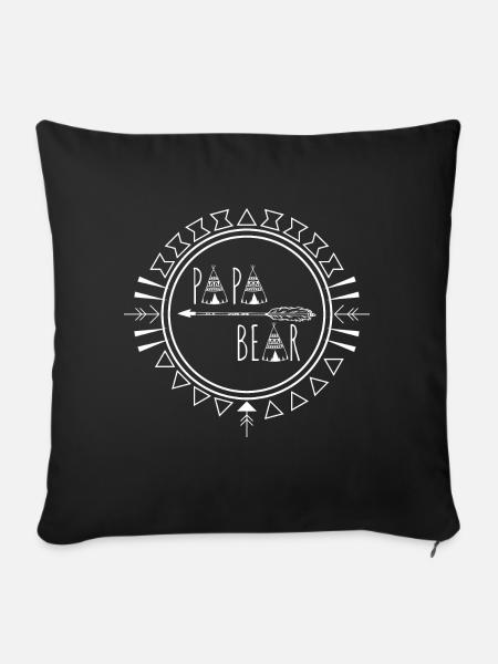 Papa Bear - Sofakissen mit Füllung 45 x 45 cm - Schwarz