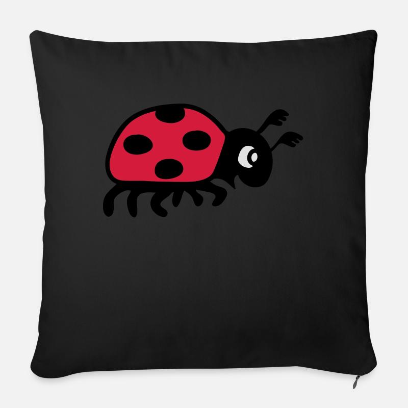 marini marienkäfer glückskäfer insekt punkte liebe - Sofakissen mit Füllung 45 x 45 cm - Schwarz