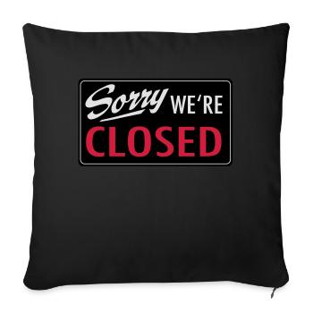 fermé - Coussin et housse de 45 x 45 cm - noir - Devant