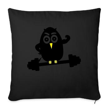 body_building_1 - Coussin et housse de 45 x 45 cm - noir - Devant