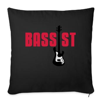 bassist - Coussin et housse de 45 x 45 cm - noir - Devant