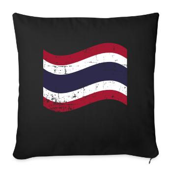 Thailand - Sofakissen mit Füllung 45 x 45 cm - Schwarz - Vorne