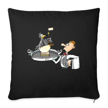 serveur - Coussin et housse de 45 x 45 cm - noir - Devant