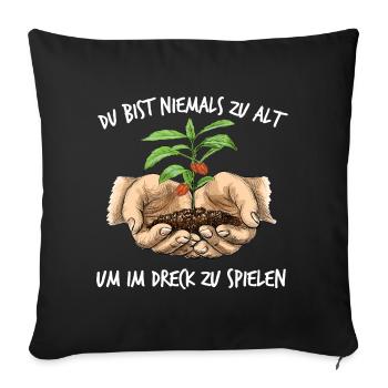 Chili Züchter Gärtner | Hobbygärtner Gartenarbeit - Sofakissen mit Füllung 45 x 45 cm - Schwarz - Vorne