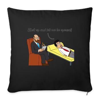 Thérapie - Coussin et housse de 45 x 45 cm - noir - Devant
