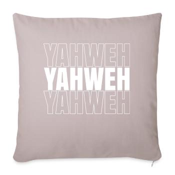 YAHWEH - Christian Clothing - Sofa pillow with filling 45cm x 45cm - light taupe - Front