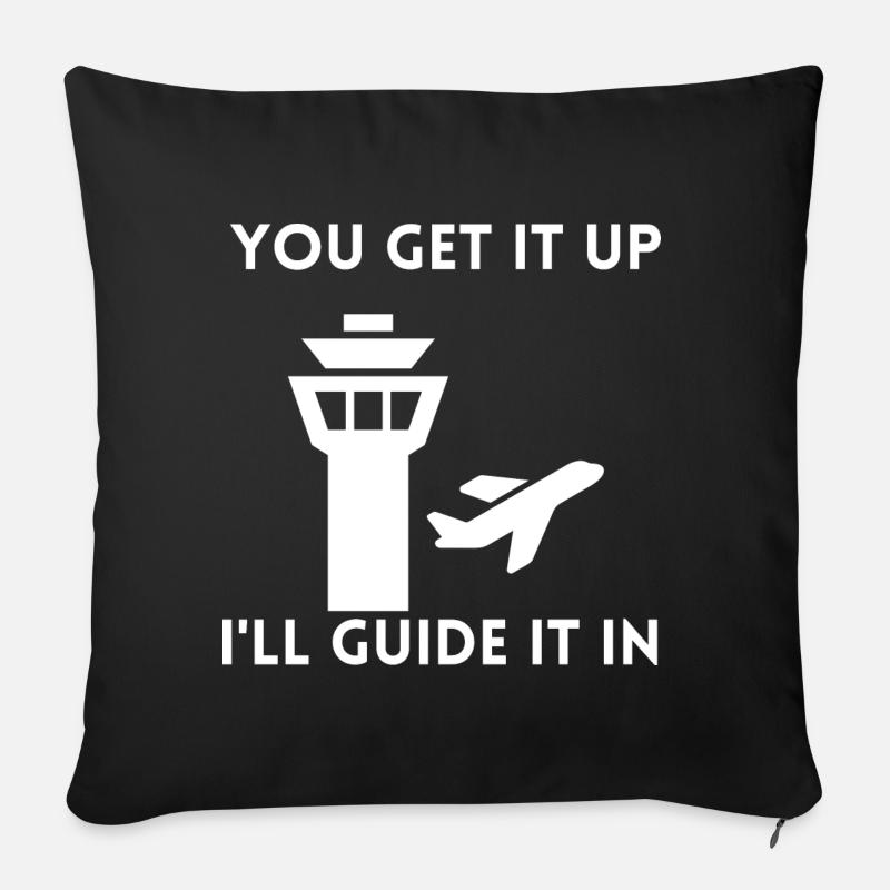 Vous le montez, je vais le guider. - Coussin et housse de 45 x 45 cm - noir