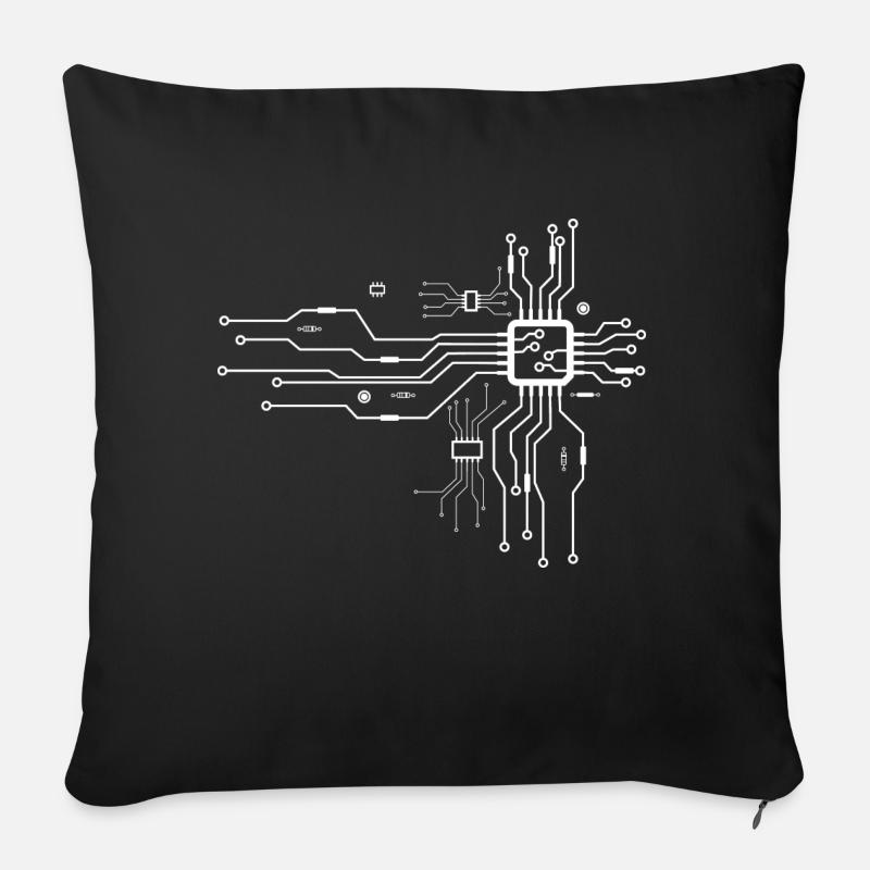 CPU Herz - Sofakissen mit Füllung 45 x 45 cm - Schwarz