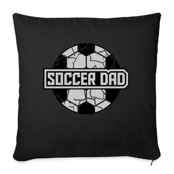 Soccer Dad Sport Logo - Sofakissen mit Füllung 45 x 45 cm - Schwarz - Vorne