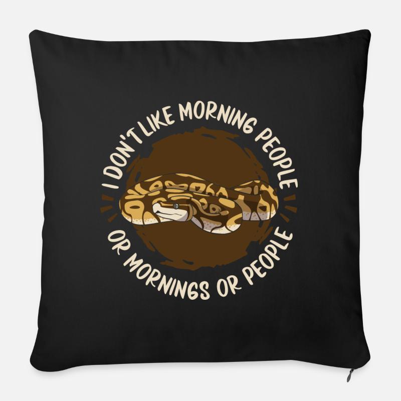 Boa Constrictor Schlange - Sofakissen mit Füllung 45 x 45 cm - Schwarz