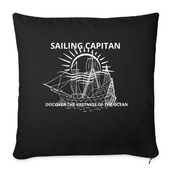 SAILING CAPITAN - Sofakissen mit Füllung 45 x 45 cm - Schwarz - Vorne