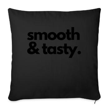 lisse et savoureux - Coussin et housse de 45 x 45 cm - noir - Devant