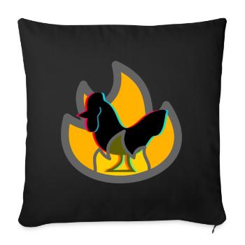 KENNR1CH CHICKEN FIRE MERCH - Sofa pillow with filling 45cm x 45cm - black - Front