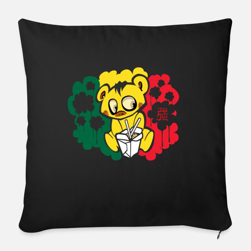Bär - Sofakissen mit Füllung 45 x 45 cm - Schwarz
