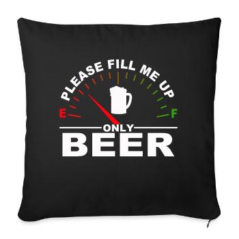 Bier - Sofakissen mit Füllung 45 x 45 cm - Schwarz - Vorne